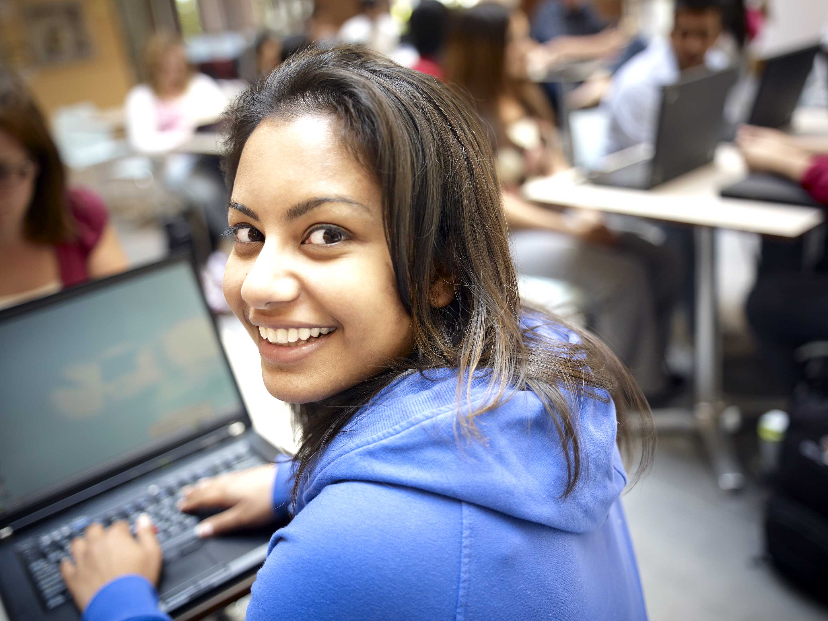 Smiling student