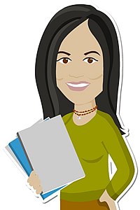 Image of Jeannine Smith holding folders