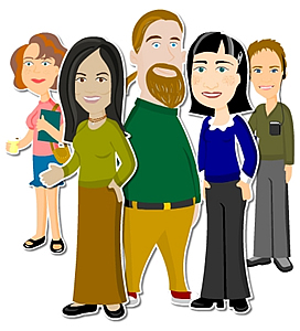 Image of a group of people including Jeannine Smith, Lubos Novak and Hannah Cohen